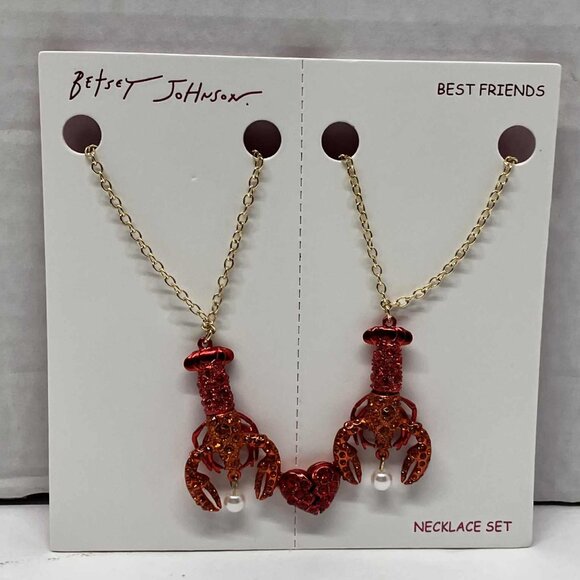 Betsey Johnson Jewelry - Betsey Johnson Mermaid Jewels Lobster Best Friends Necklace Set